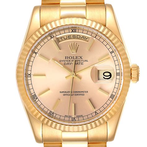 rolex presidential gld white|Rolex president gold for sale.